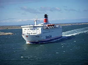 Prints of A Stena Line ferry among outer islands, approaching Gothenburg, Sweden, Scandinavia, Europe Sweden Prints: A Stena Line Ferry Print