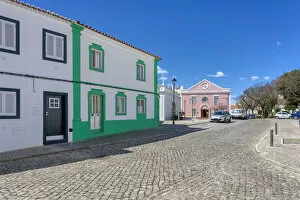 Images Dated 2nd June 2021: Street and municipal library, Lagoa, Algarve, Portugal, Europe
