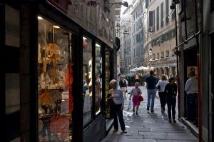 Street scene, Genoa port, Liguria, italy, Europe Street scene, Genoa port, Liguria, italy, Europe