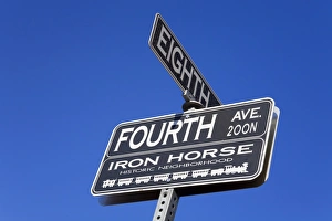 Street signs, 4th Avenue Shopping District, Tucson, Pima County, Arizona Street signs, 4th Avenue Shopping District, Tucson, Pima County, Arizona