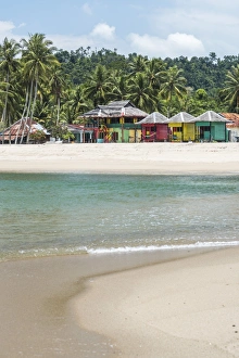 Sungai Pinang Beach and Rasta Beach Bungalows, near Padang in West Sumatra, Indonesia Sungai Pinang Beach and Rasta Beach Bungalows, near Padang in West Sumatra, Indonesia