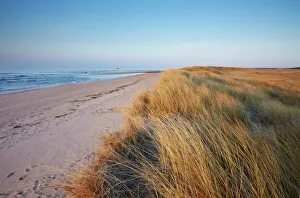 A sunny spring evening at Holkham Bay on the North Norfolk coast, Norfolk A sunny spring evening at Holkham Bay on the North Norfolk coast, Norfolk