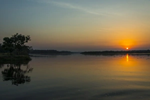 Sunrise over the Nile in the Murchison Falls National Park, Uganda, East Africa, Africa Sunrise over the Nile in the Murchison Falls National Park, Uganda, East Africa, Africa