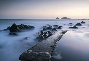 Travel Destinations In Great Britain Prints: Sunset at Cape Cornwall, Brisons, Cornwall, England, United Kingdom, Europe