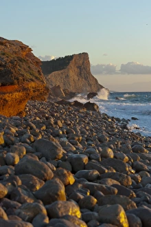 Ibiza Beaches Prints: Sunset, Es Codolar Boulder beach, Ibiza, Balearic Islands, Spain, Mediterranean, Europe