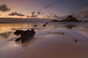 Portugal Beaches Prints: Sunset and low evening light on the rocks, Castelejo beach, near Vila da Bispo