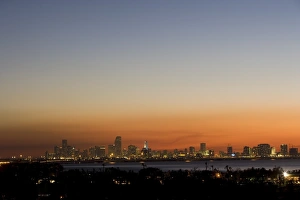 Contemporary Travel Images Prints: Sunset over Miami