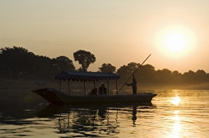 Asia Landscape Photography Prints: Sunset on the Narmada river