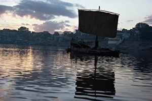 River Ganges India Prints: Sunset over the River Ganges
