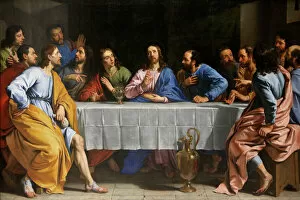 French Collection: The Last Supper by Philippe de Champaigne, painted around 1652, Louvre Museum, Paris