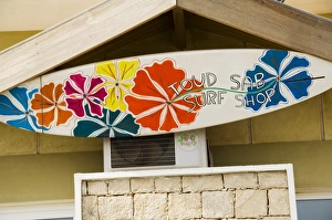 Surf shops, Santa Maria on the island of Sal (Salt), Cape Verde Islands, Africa Surf shops, Santa Maria on the island of Sal (Salt), Cape Verde Islands, Africa