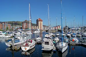 Swansea Marina docks, Wales, United Kingdom, Europe Swansea Marina docks, Wales, United Kingdom, Europe