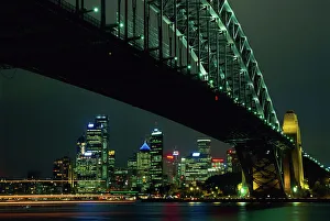 Sydney Harbour Bridge and skyline, Sydney, New South Wales, Australia, Pacific Sydney Harbour Bridge and skyline, Sydney, New South Wales, Australia, Pacific