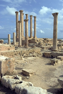 Temple of Isis, Roman site of Sabratha, UNESCO World Heritage Site, Libya Temple of Isis, Roman site of Sabratha, UNESCO World Heritage Site, Libya