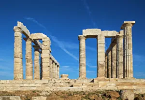 Temple of Poseidon, Cape Sounion, near Athens, Greece, Europe Temple of Poseidon, Cape Sounion, near Athens, Greece, Europe