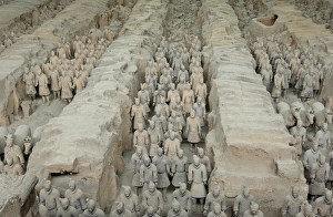 Terracotta Army, guarded the first Emperor of China, Qin Shi Huangdis tomb, Xian, Lintong Terracotta Army, guarded the first Emperor of China, Qin Shi Huangdis tomb, Xian, Lintong