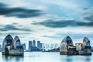 England Prints: Thames Barrier Print, London