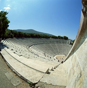 The theatre at the archaeological site of Epidavros The theatre at the archaeological site of Epidavros