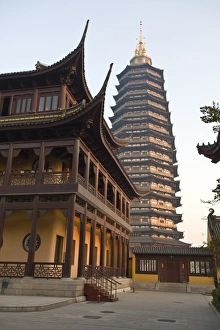Chinese Prints: Tianning Temple Print, Changzhou, Jiangsu Province