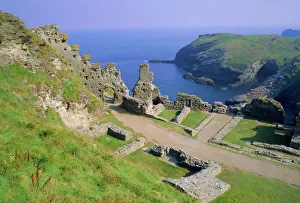Tintagel Castle, associated with the legend of King Arthur, Tintagel, Cornwall Tintagel Castle, associated with the legend of King Arthur, Tintagel, Cornwall