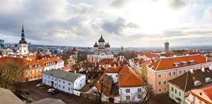 Toompea hill with Russian Orthodox Alexander Nevsky Cathedral, Niguliste church Toompea hill with Russian Orthodox Alexander Nevsky Cathedral, Niguliste church