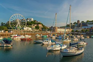 UK Travel Destination Prints: Torquay Harbour, Devon, England, United Kingdom, Europe