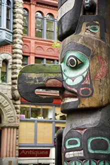 Totem Pole in Pioneer Square, Seattle, Washington State, United States of America Totem Pole in Pioneer Square, Seattle, Washington State, United States of America