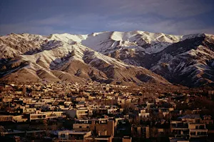 Prints of Towchal range behind the city, Tehran, Iran, Middle East Related Prints: Towchal Mountain Range Print, Tehran, Iran