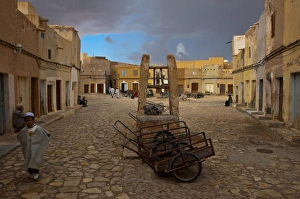 Town square of the Mozabit town of Beni Isguen, UNESCO World Heritage Site, M Town square of the Mozabit town of Beni Isguen, UNESCO World Heritage Site, M