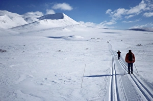 Skiing In Scandinavia Prints: The track towards Peer Gynthytta