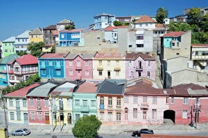 America Collection: Traditional colorful houses, Valparaiso, UNESCO World Heritage Site, Chile, South America