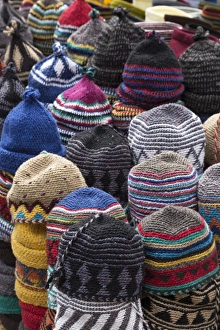 Traditional colourful woollen hats for sale in Old Square, Marrakech, Morocco, North Africa, Africa Traditional colourful woollen hats for sale in Old Square, Marrakech, Morocco, North Africa, Africa
