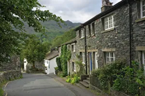 Traditional slate walled cottages at Seatoller, Borrowdale, Lake District National Park Traditional slate walled cottages at Seatoller, Borrowdale, Lake District National Park