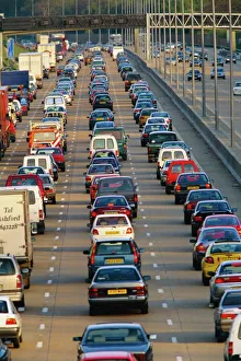 Traffic jam on the M25 Motorway near London, England, UK Traffic jam on the M25 Motorway near London, England, UK