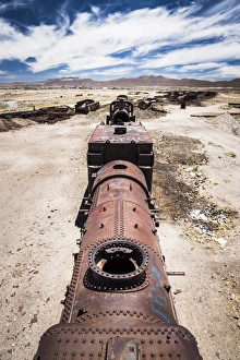 Bolivia Prints: Uyuni Train Cemetery Print