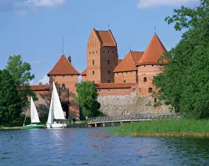 Prints of Trakai Castle in Lithuania, Baltic States, Europe Castle Prints: Trakai Castle Print in Lithuania
