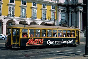 A tram advertising Mars bars in the city of Lisbon A tram advertising Mars bars in the city of Lisbon
