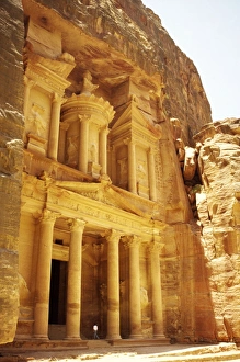 Prints of The Treasury at dusk, Petra, UNESCO World Heritage Site, Jordan, Middle East Map Prints: The Treasury at dusk Print, Petra, Jordan