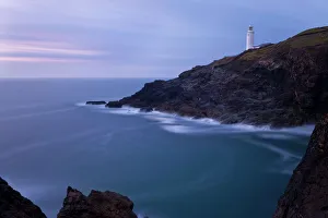 Trevose Lighthouse at dusk, Trevose Head, near Padstow, North Cornwall Trevose Lighthouse at dusk, Trevose Head, near Padstow, North Cornwall