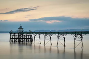 Clevedon Pier Twilight Print