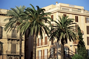 Colourful Mediterranean Scene Prints: Typical buildings lining the Borne