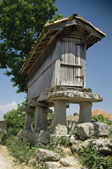 Spanish Rural Landscape Prints: Typical grain store