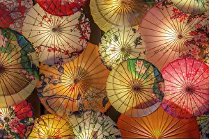 Umbrellas in Kuanxiangzi Alley, Chengdu, Sichuan Province, Peoples Republic of China Umbrellas in Kuanxiangzi Alley, Chengdu, Sichuan Province, Peoples Republic of China