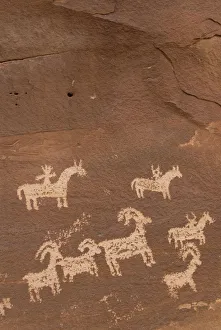 Ute Rock Art (petroglyphs), near Wolfe Ranch, Arches National Park, Utah Ute Rock Art (petroglyphs), near Wolfe Ranch, Arches National Park, Utah