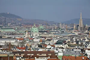 View from the top of the Bahnorama Tower, Vienna, Austria, Europe View from the top of the Bahnorama Tower, Vienna, Austria, Europe