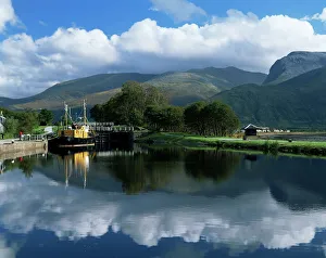View across the Caledonian Canal to Ben Nevis and Fort William View across the Caledonian Canal to Ben Nevis and Fort William
