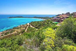 Sardinia Landscape Prints: View of Capo Coda Cavallo from elevated position, Sardinia, Italy, Mediterranean, Europe
