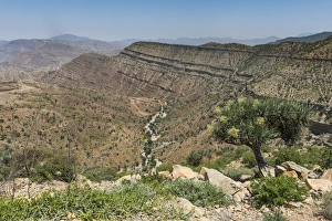 Africa Nature Scenery Prints: View over cliffs leading to the Danakil depression, Ethiopia, Africa