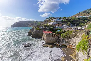 Campania Coastline Prints: View of coastline from elevated position in Sant'Angelo