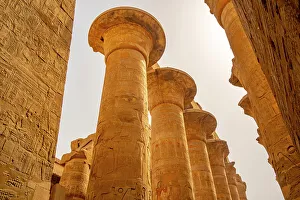 Luxor Temple Columns Prints: View of Columns, Great Hypostyle Hall